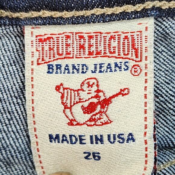 Vintage True Religion Jeans Women 26 (26x28) Stella Skinny Stretch Blue Denim - Picture 11 of 13
